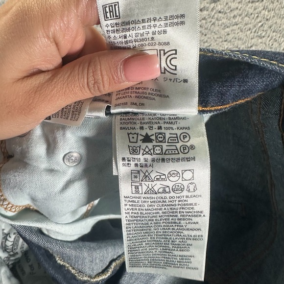 Levi's 514 Jeans Mens 34x34 Blue Cotton Denim Straight Leg Workwear Faded Travel - Picture 3 of 10